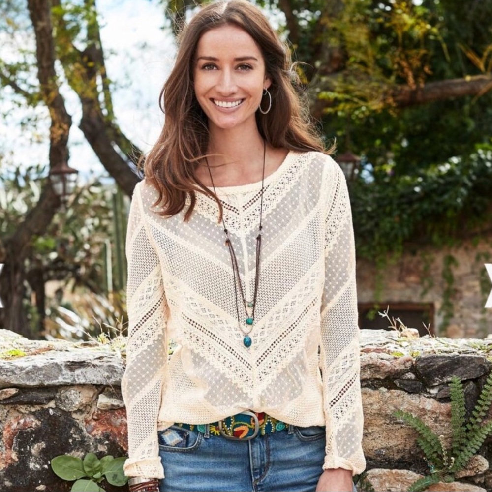 Sundance Crochet Lace Top | sz M